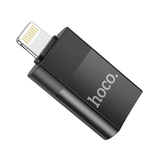 Изображение товара «Переходник Hoco UA17 OTG (Female) USB 2.0 to Lighting (Male) Black»