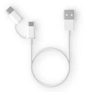 Кабель ZMI USB - microUSB / USB Type-C (AL501) 1 м White